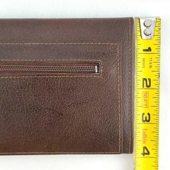 ROLFS Vintage Women's Brown Leather Trifold Wallet Snap Closure - Picture 14 of 15
